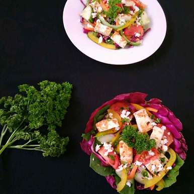 Fresh Veggies And Cottage Cheese Salad Recipe By Akum Raj Jamir At