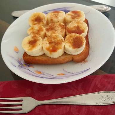 Open Face Banana Cottage Cheese Sandwich Recipe By Vibha Bhutada